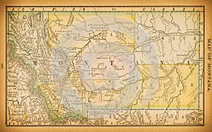 19th century map of Montana