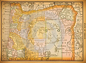 19th century map of Oregon