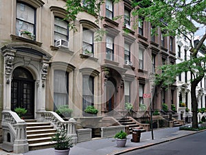 19th century townhouses in the Brooklyn Heights neighborhood of New York City