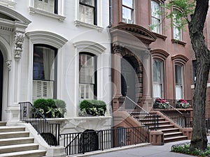 19th century townhouses in the Brooklyn Heights neighborhood of New York City