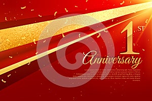 1st anniversary celebration card template