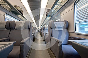 1st class modern train car Interior