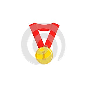 1st Gold Medal Design Vector Isolated On White Background
