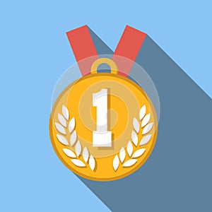 1st place medal flat icon