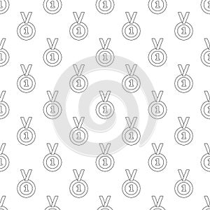 1st place medal pattern seamless