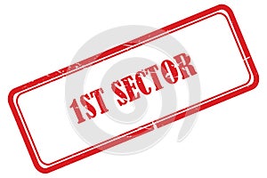 1st sector stamp on white