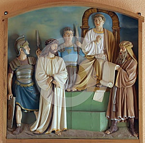 1st Stations of the Cross, Jesus is condemned to death