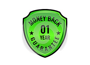 1year Money Back Guarantee stamp vector illustration.