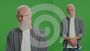 2-in-1 Split Green Screen Montage. An Old Man Was Offended by Someone.