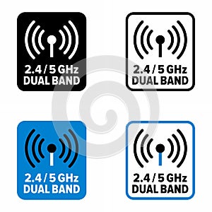 2.4 and 5.0 GHz Wi-Fi information sign