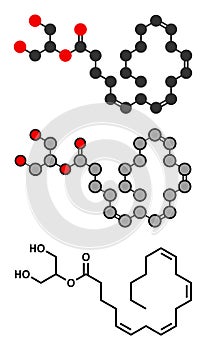2-Arachidonoylglycerol (2-AG) endocannabinoid neurotransmitter molecule