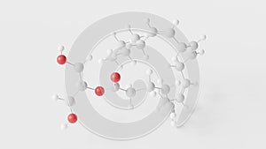 2-arachidonoylglycerol molecule 3d, molecular structure, ball and stick model, structural chemical formula endocannabinoid