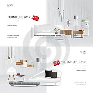 2 Banner Furniture Sale Design Template
