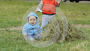 2 boys to play with each other and hay. One less than a year, another two years