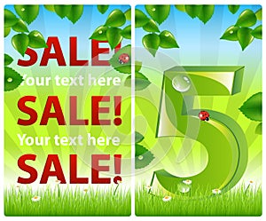 2 colorful nature banners. Vector