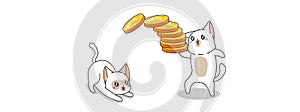 2 cute cats are wealthy banner