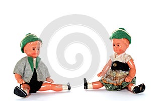 2 Dolls with traditional European dresses