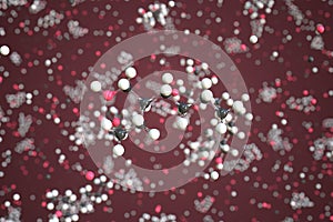 2-ethyl-1-hexanol molecule. Conceptual molecular model. Chemical 3d rendering