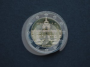 2 Euro (EUR) coin, currency of European Union (EU)