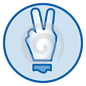 2 Fingers icon for social media web