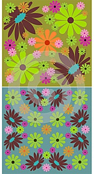 2 floral backgrounds