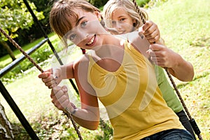 2 girlfriends on the playground