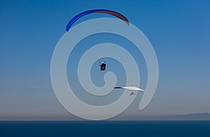 2 Gliders over the Pacific Ocean in California