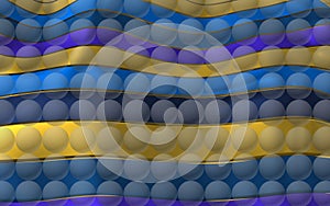 2 Image of transparent balls in soft light environmet with curve lines