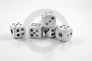 2 JAN 2017 CLOSE UP DICE BLACK AND WHITE