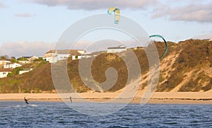 2 kiteboarders, Hayle, Cornwall 4