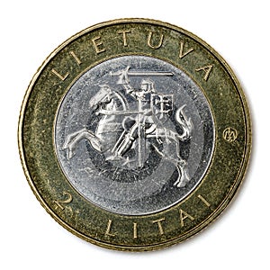 2 litas denomination collector coin of Lithuania