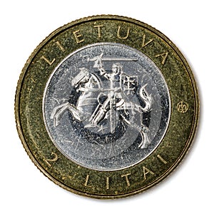 2 litas denomination collector coin of Lithuania