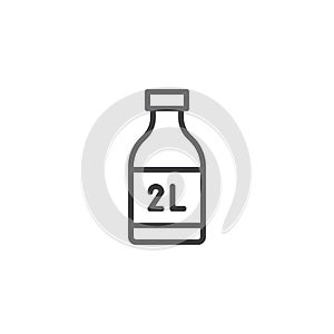 2 liter bottle line icon