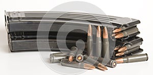 2 magazines and bullets.