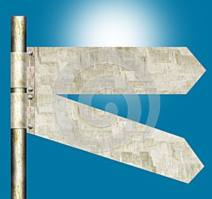 2 Panel Blank Directional road Signs