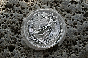 2 Pounds Britania 1 oz Fine silver coin 2021.