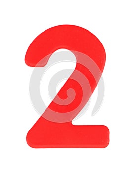 2 two magnetic letter with clipping path