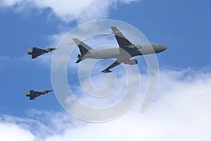 2 Typhoons refueling in the air