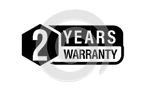 2 year warranty vector symbol, e commerce abstract