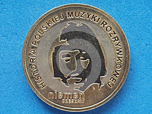 2 Zloty coin, Poland with Niemen