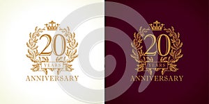 20 anniversary luxury logo.