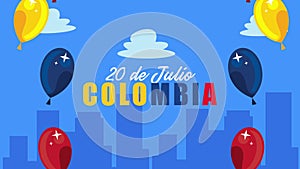 20 de julio colombia lettering animation