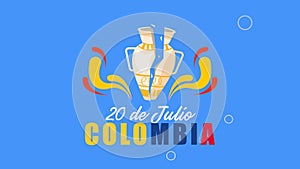 20 de julio colombia lettering animation