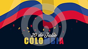 20 de julio colombia lettering animation