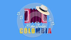 20 de julio colombia lettering animation