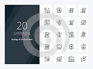 20 Ecology And Environment Outline icon for presentation