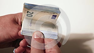 20 euro banknotes. Stock video