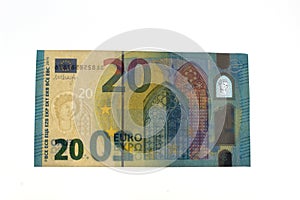 20 euro scheme isolated on white background