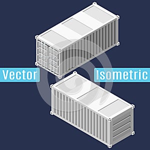 20 feet shipping container isometric