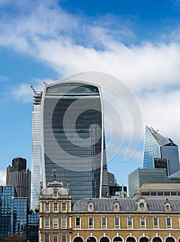 20 Fenchurch Street, a Commercial Skyscraper in the Financial District City of London